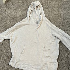 American Eagle beige cropped sweatshirt xs